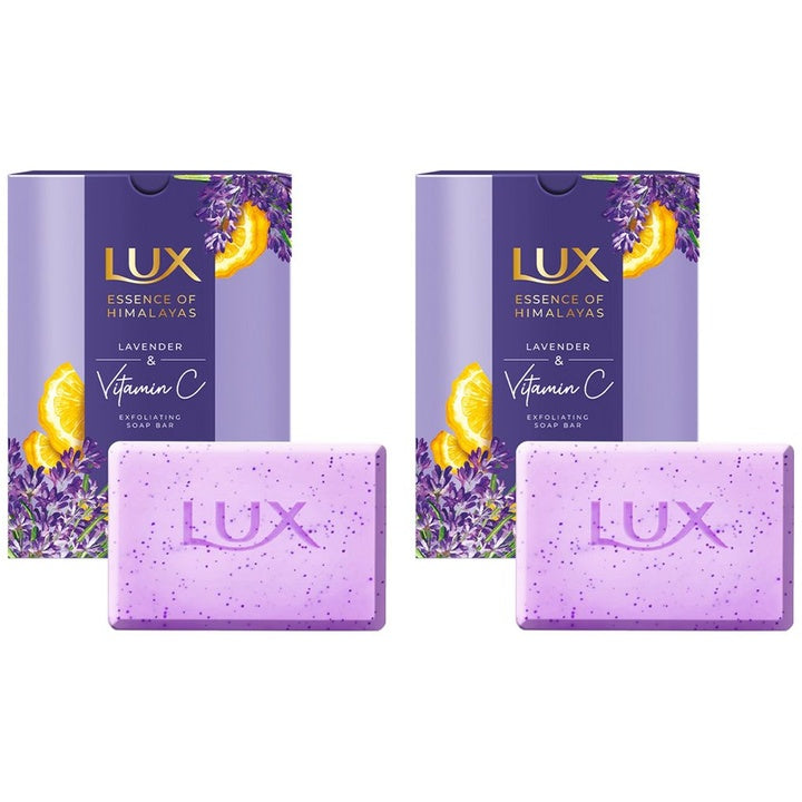 LUX Set Of 2 Essence of Himalayas Lavender Exfoliating Soap Bar - 5 Pieces Each