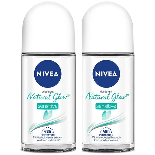 Nivea Women Set of 2 Natural Glow Sensitive Deo Roll-On - 50g