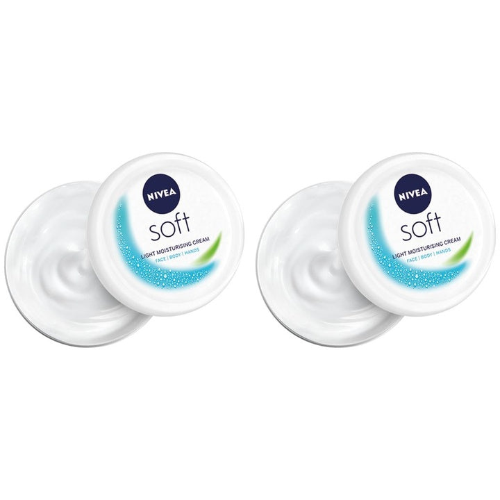 Nivea Set of 2 Soft Light Moisturizing Non-Sticky Cream with Vitamin E - 300 ml Each