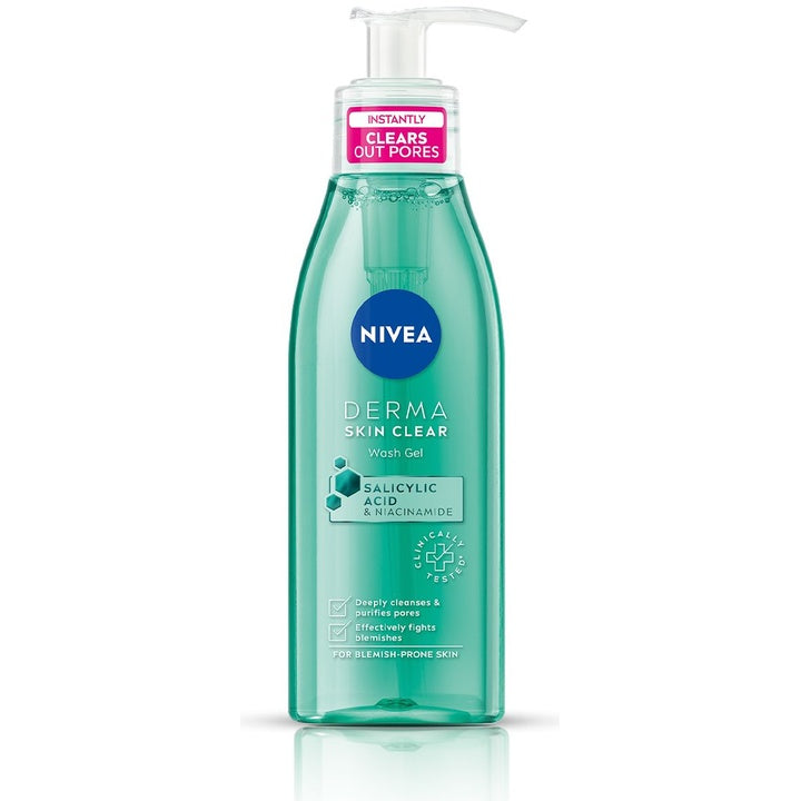 Nivea Derma Skin Clear Wash Gel with Salicylic Acid & Niacinamide - 150 ml