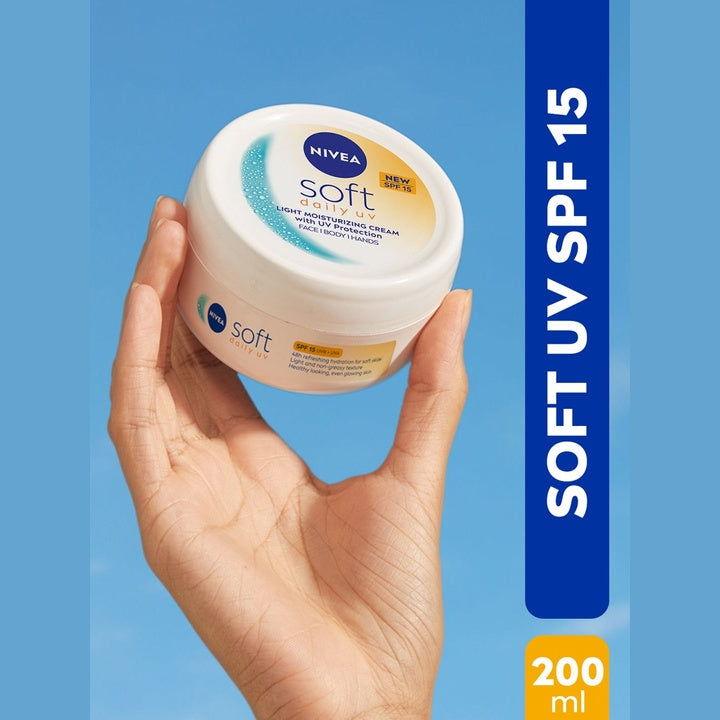 Nivea Soft Daily UV Light Moisturising Cream with SPF-15 - 200ml