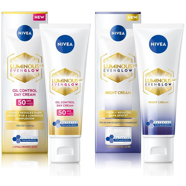 Nivea Luminous Even Glow Day & Night Cream Combo - 40 ml each