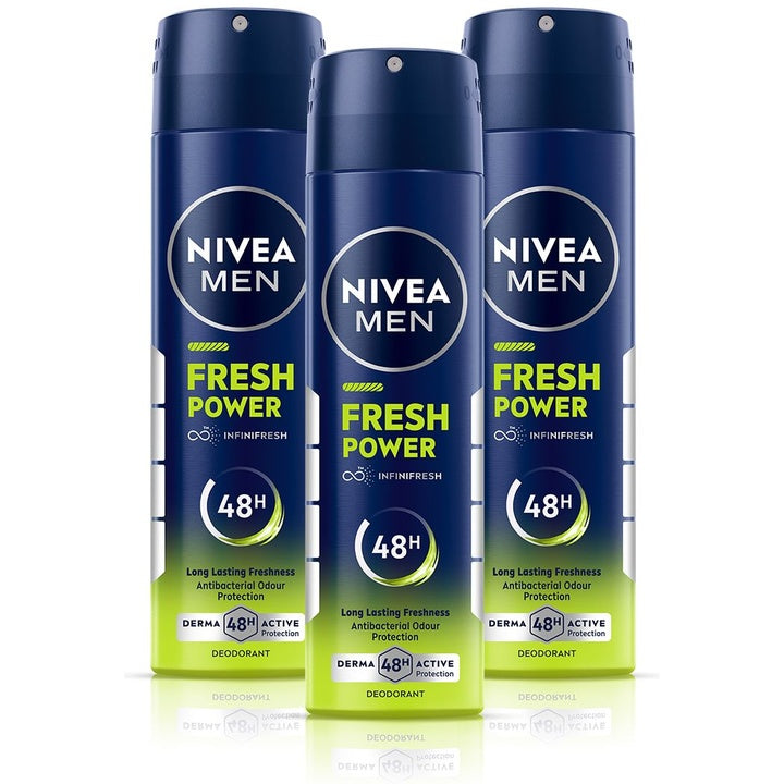 Nivea Men Set Of 3 Fresh Power Deodorant Spray - 150ml Each