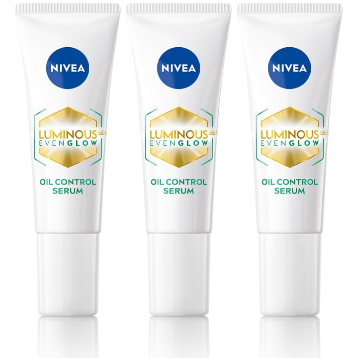 Nivea Set of 3 Luminous Even Glow Oil Control Serum With Thiamidol - 10ml Each