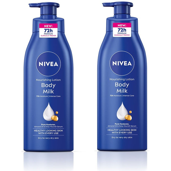 Nivea Set Of 2 Nourishing Body Milk With Almond Oil & Vitamin E - 400ml Each