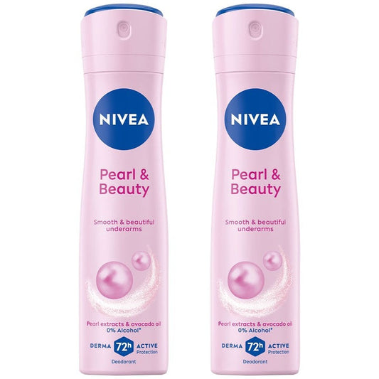 Nivea Women Set of 4 Pearl & Beauty 0% Alcohol Deodorants - 150 ml each