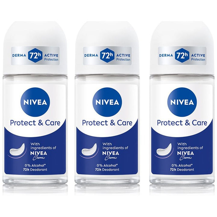 Nivea Women Set of 3 Protect & Care Roll-On 48h Deodorant - 50 ml each