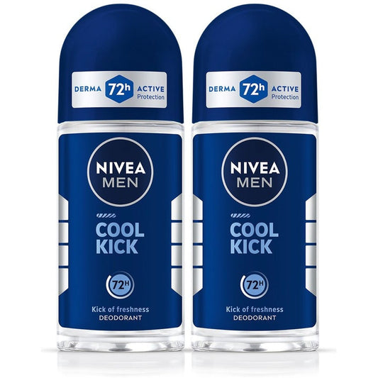 Nivea Men Set of 2 Cool Kick Roll-On Deodorant
