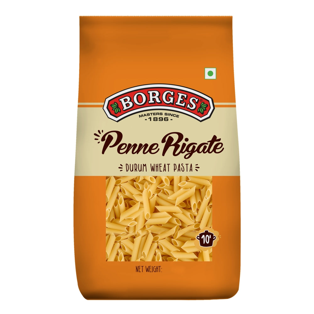 Borges Penne Rigate Durum Wheat Pasta - 1 kg