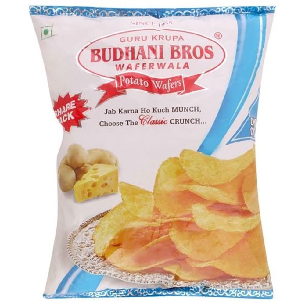Budhani Bros Cheese Crunchy Potato Wafers - 155 g