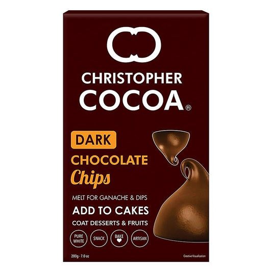 Christopher Cocoa Dark Chocolate Chips - 200 g