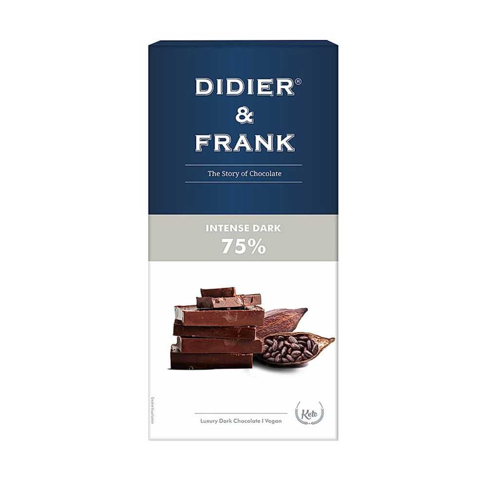 Didier & Frank Intense Dark 75% Dark Chocolate - 80 g