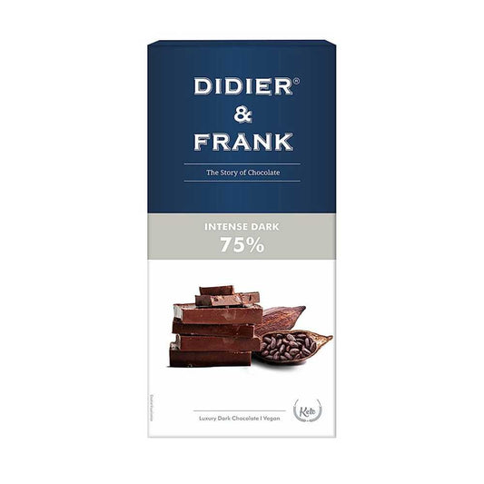 Didier & Frank Intense Dark 75% Dark Chocolate - 80 g