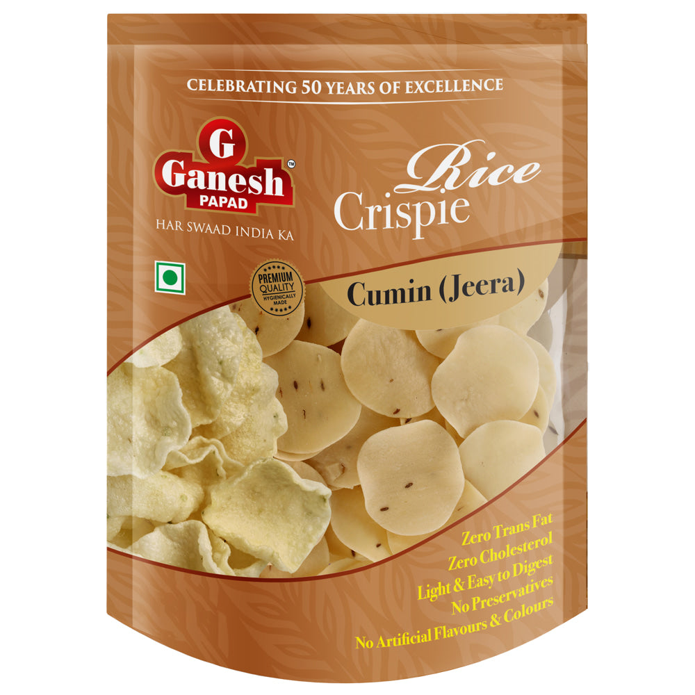 Ganesh Rice Crispie Jeera Papad - 150 g