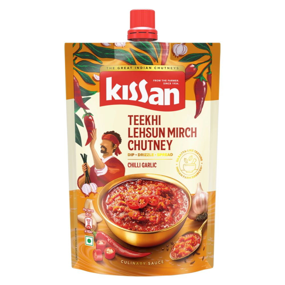 Kissan Teekhi Lehsun Mirch Chutney - 200 g