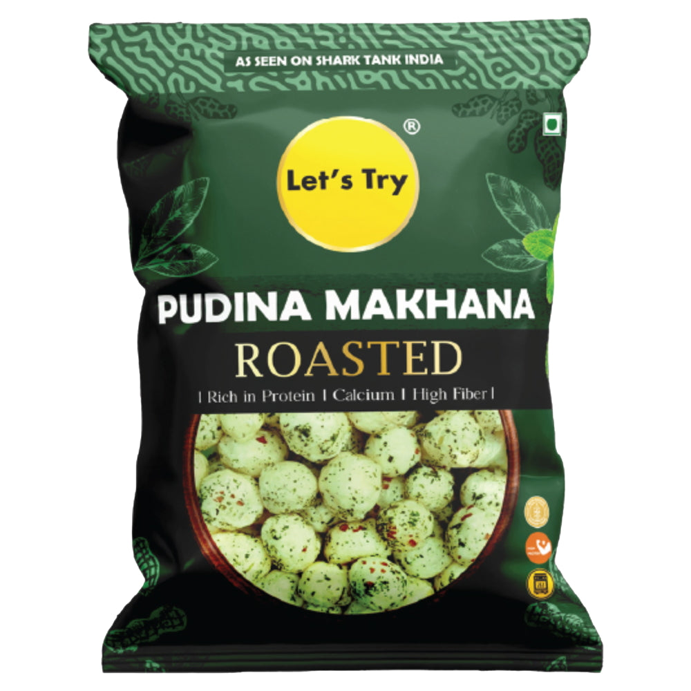 Let's Try Roasted Pudina Makhana - 57 g
