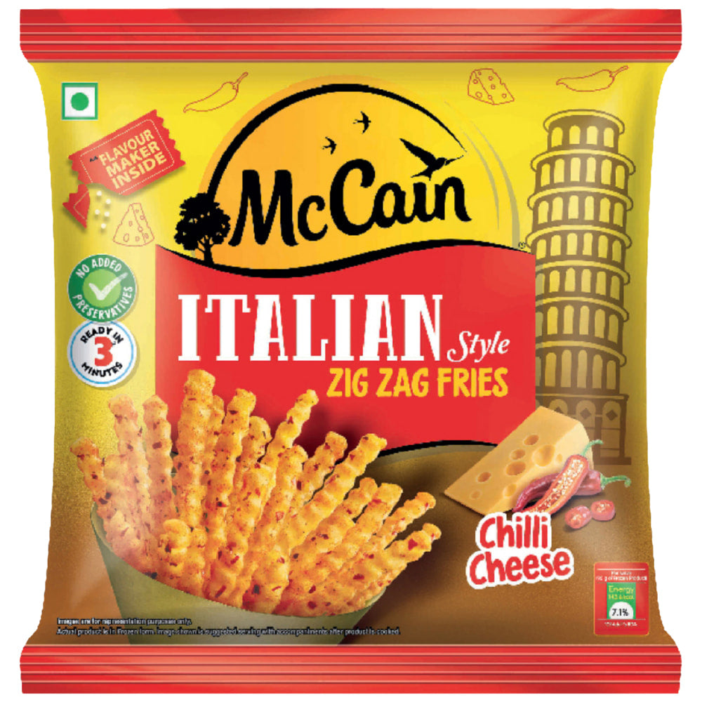 Mccain Italian Zig Zag Fries Chilly Cheese - 325 g
