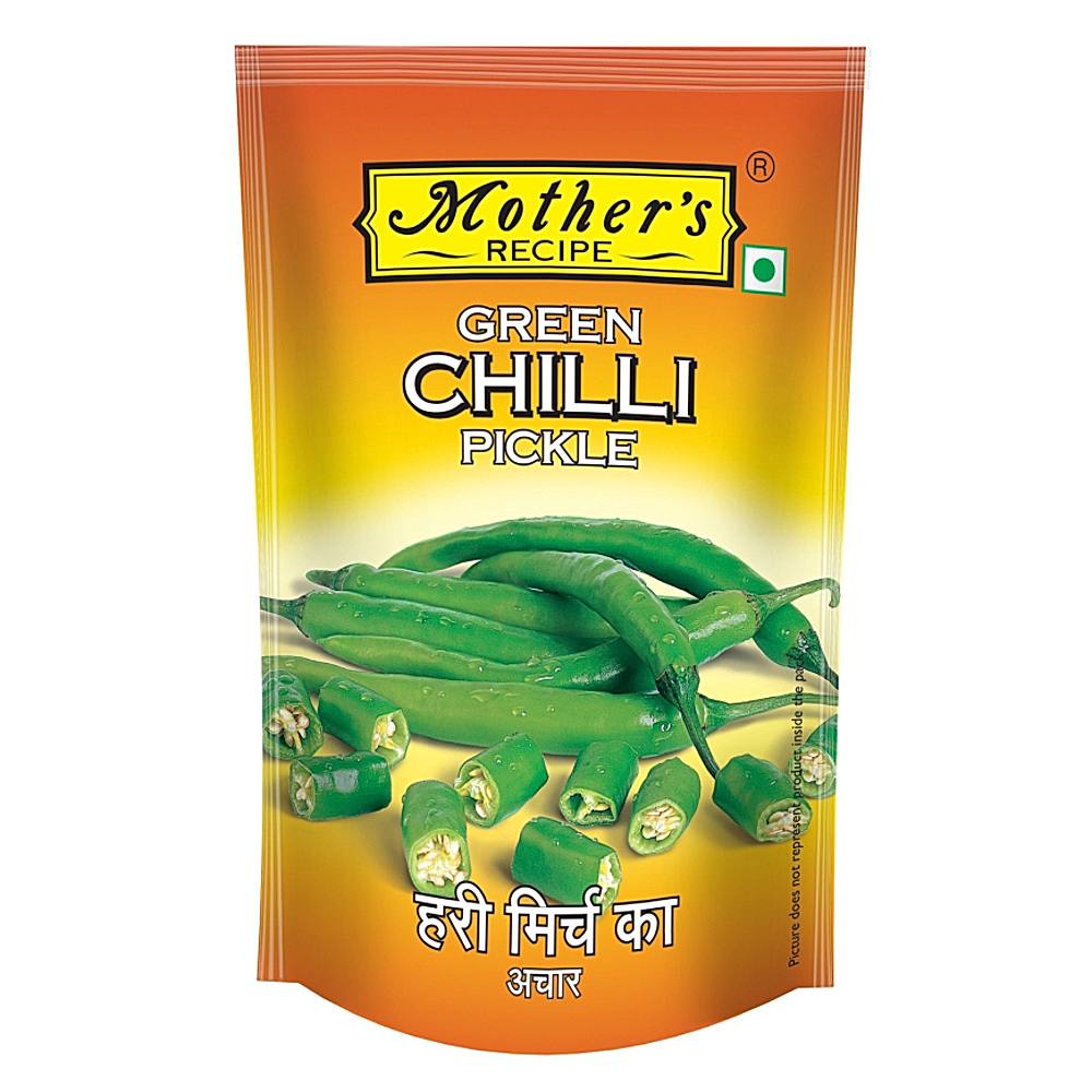 Mother's Green Chilli Pickle Pouch - 200 g