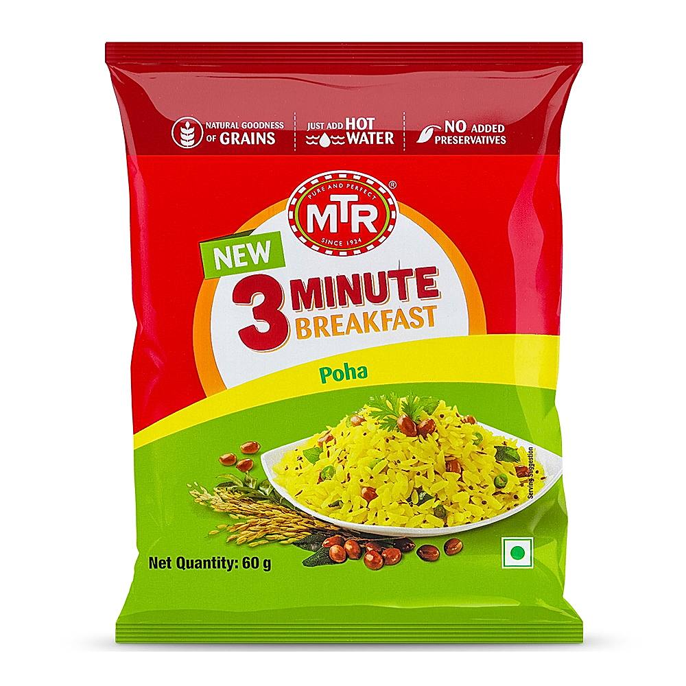 MTR 3 Minute Breakfast Regular Poha - 60 g