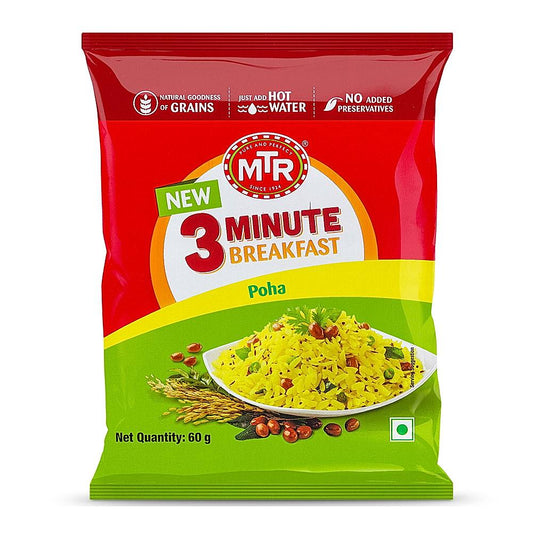 MTR 3 Minute Breakfast Regular Poha - 60 g