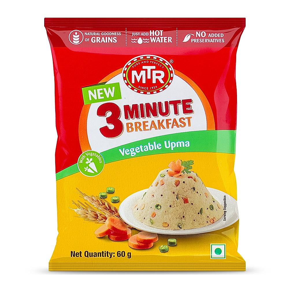 MTR 3 Minute Breakfast Vegetable Upma - 60 g