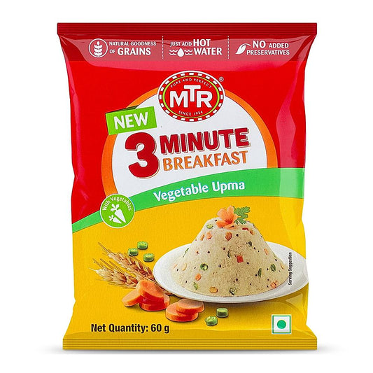 MTR 3 Minute Breakfast Vegetable Upma - 60 g