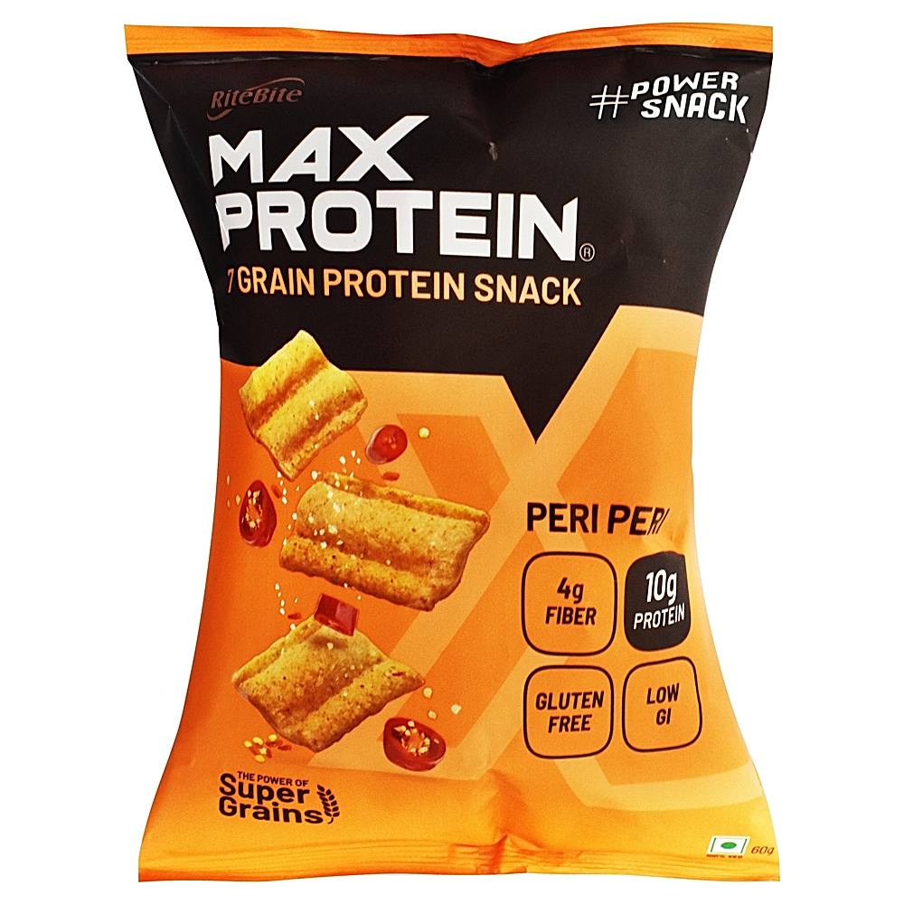RiteBite Max Protein Peri Peri Chips - 60 g