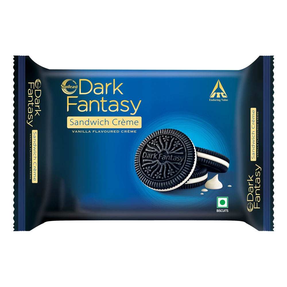 Sunfeast Dark Fantasy Vanilla Creme Biscuits - 237 g