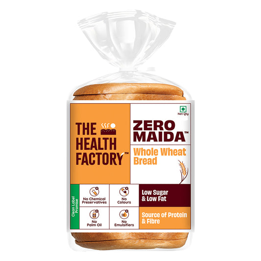 The Health Factory Zero Maida Bread Whole Wheat - 350 g