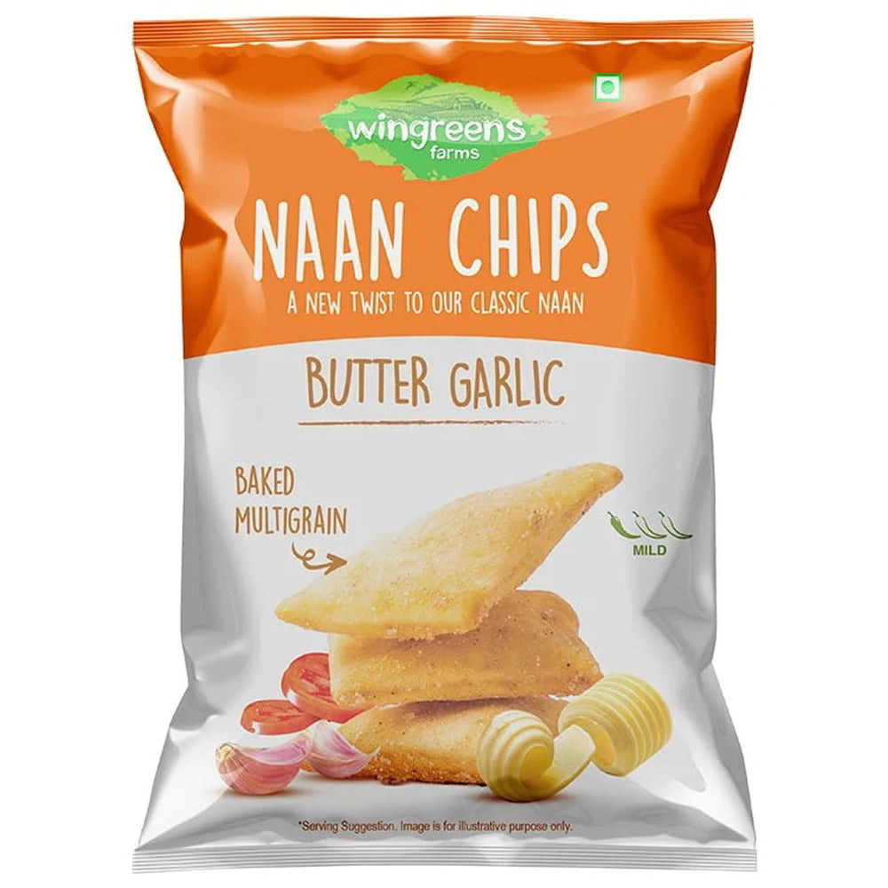 Wingreens Naan Chips Butter Garlic - 60 g