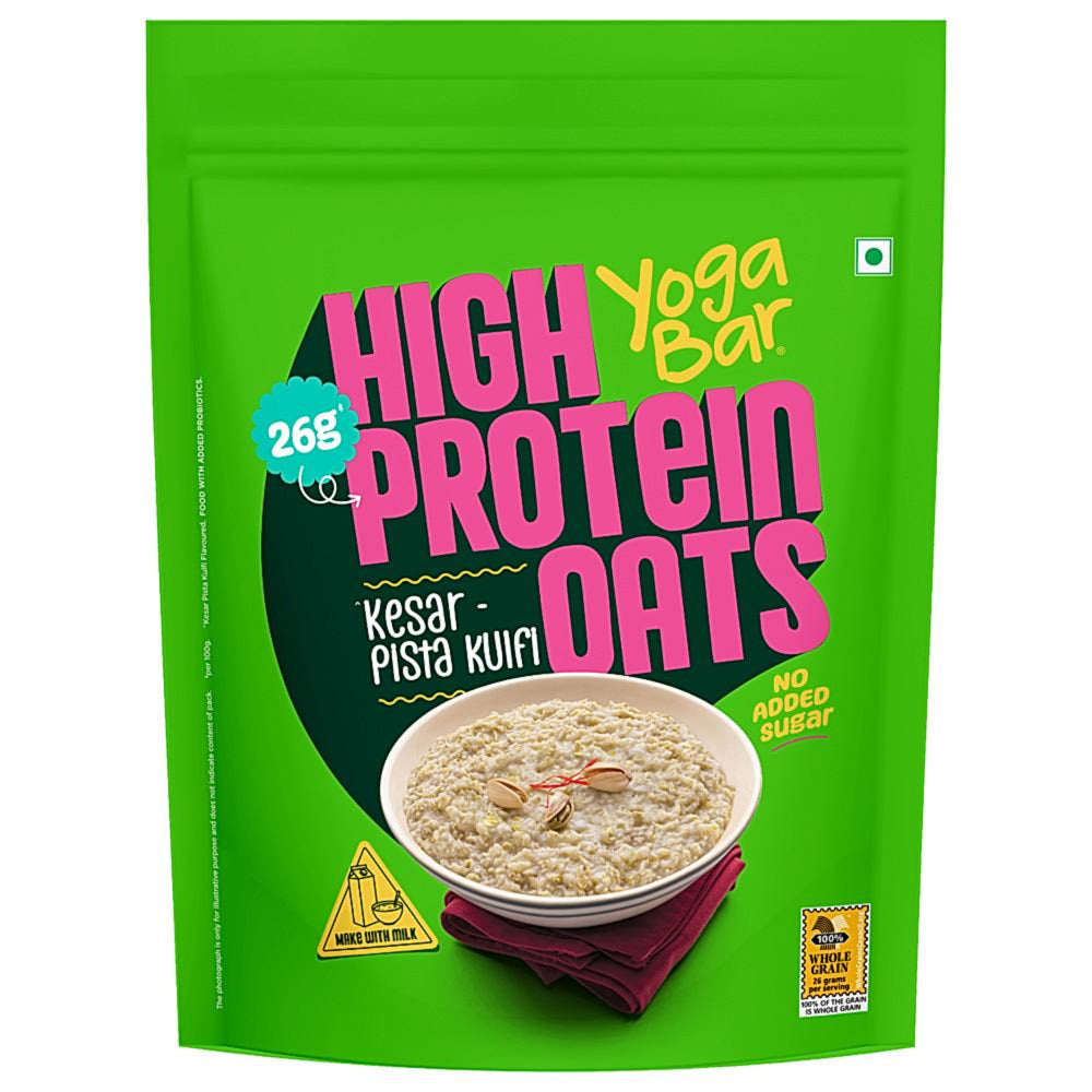 Yoga Bar High Protein Kesar-Pista Kulfi Oats - 250 g