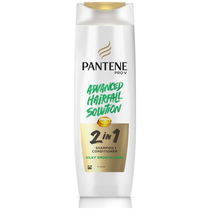 Pantene 2 In 1 Silky Smooth Care Shampoo + Conditioner, 340 ml