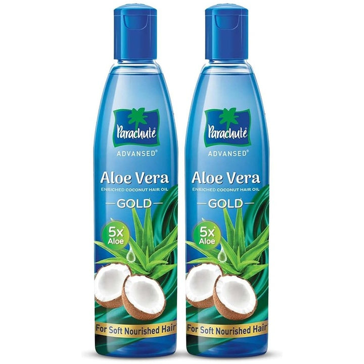 Parachute Set of 2 Aloe Vera Gold Enriched Coconut Hair Oil - 400 ml Each