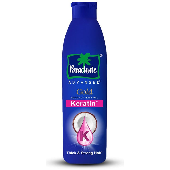 Parachute Advansed Gold Keratin Coconut Hair Oil for Thick & Smooth Hair - 300 ml