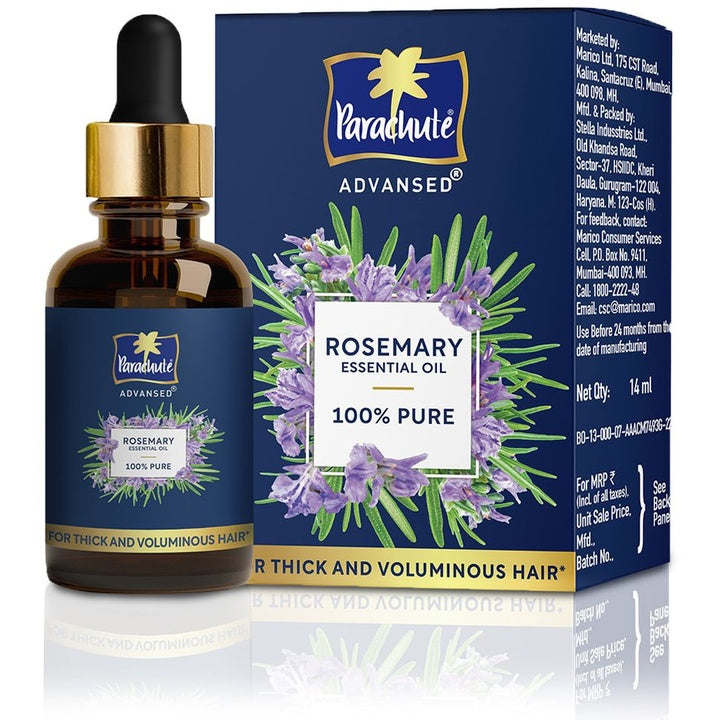 Parachute Advansed 100% Pure Rosemary Essential Oil for Thick & Voluminous Hair - 14 ml