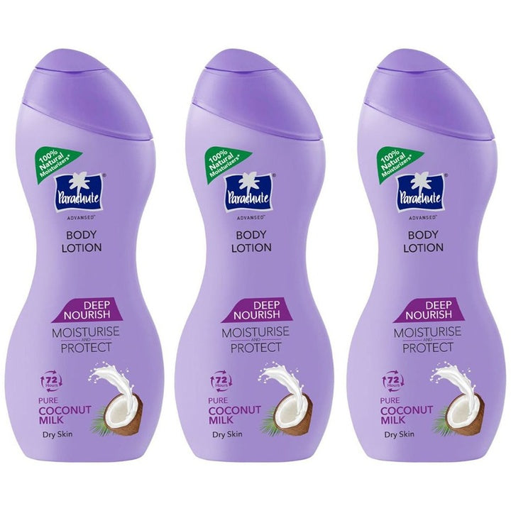 Parachute Set Of 3 Advansed Deep Nourish Body Lotion With Pure Coconut Milk - 225ml Each