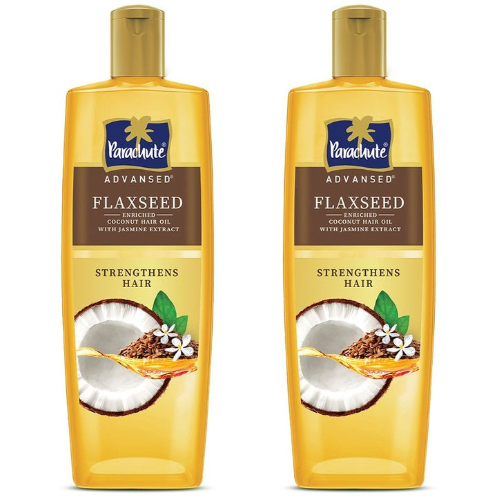 Parachute Advansed Set of 2 Flaxseed Enriched Coconut Hair Oil with Jasmine - 300 ml each