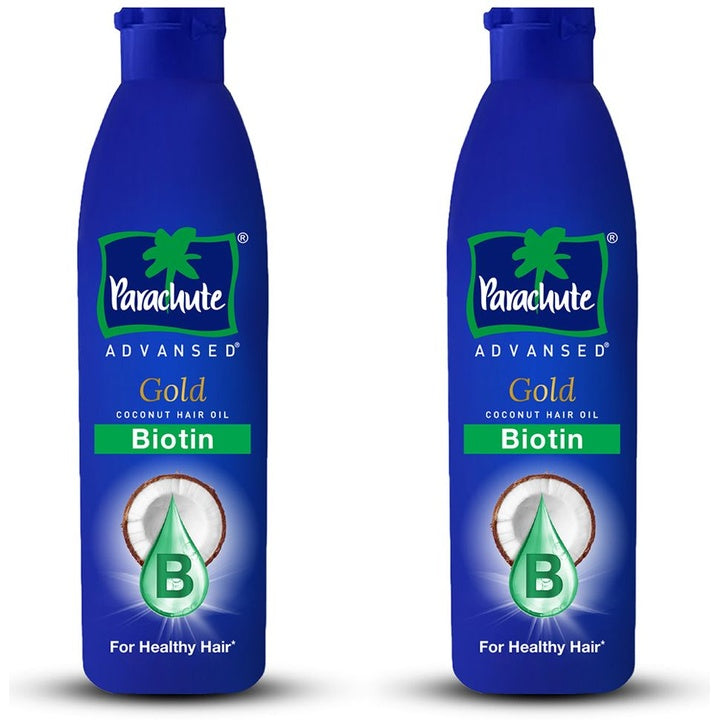 Parachute Set Of 2 Advansed Gold Biotin Coconut Hair Oil - 300ml Each