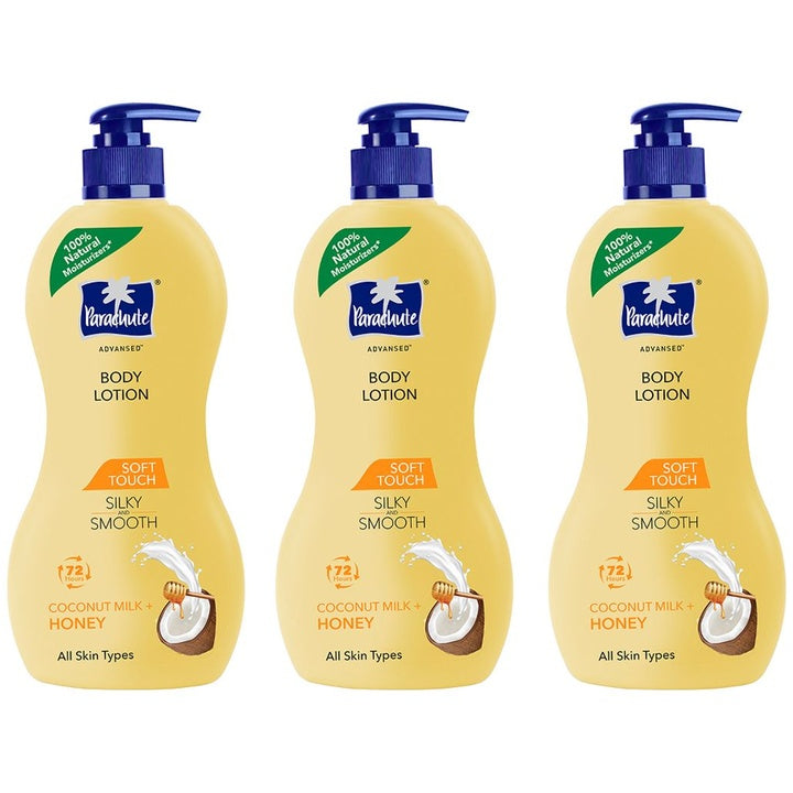 Parachute Set of 3 Advansed Soft Touch Body Lotion with Coconut Milk + Honey - 400 ml each