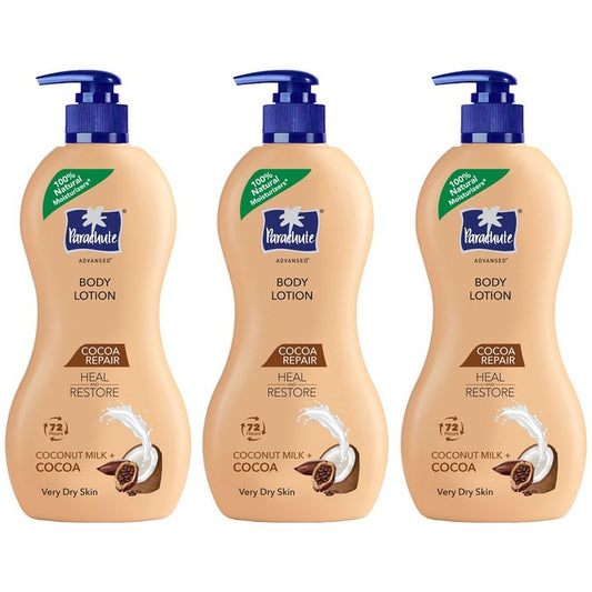 Parachute Set Of 3 Advansed Cocoa Repair Intense Moisture Body Lotion - 400ml Each