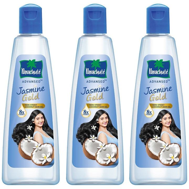 Parachute Set Of 3 Advansed Jasmine Gold Coconut Hair Oil - 500ml Each