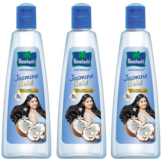 Parachute Set Of 3 Advansed Jasmine Gold Coconut Hair Oil - 500ml Each