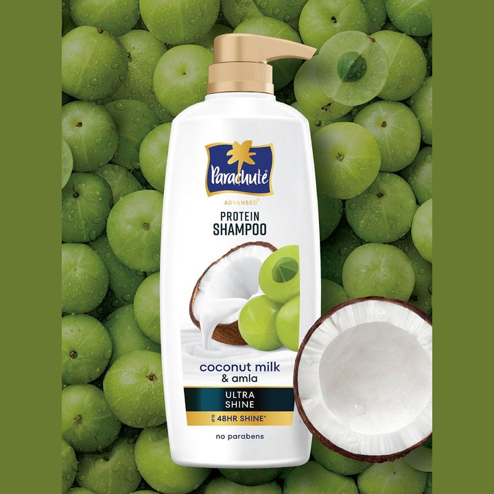 Parachute Advansed Ultra Shine Protein Shampoo with Coconut Milk & Amla - 650 ml