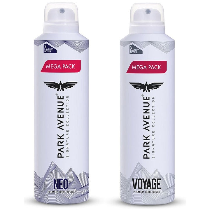 Park Avenue Men Set of 2 Signature Collection Premium Deodorant 220ml each - Voyage & Neo
