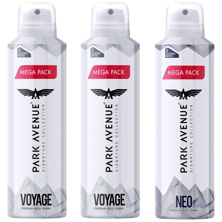 Park Avenue Men 3Pcs Signature Collection Perfume Spray 156g each - Voyage + Neo