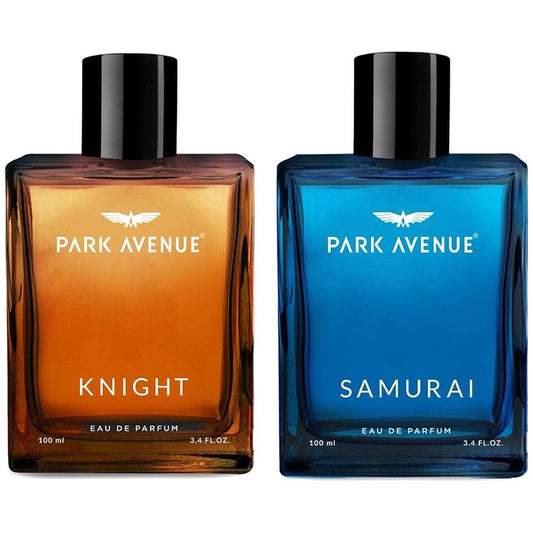 Park Avenue Men Set of 2 Luxury Long Lasting Eau De Parfum 100ml each - Samurai & Knight