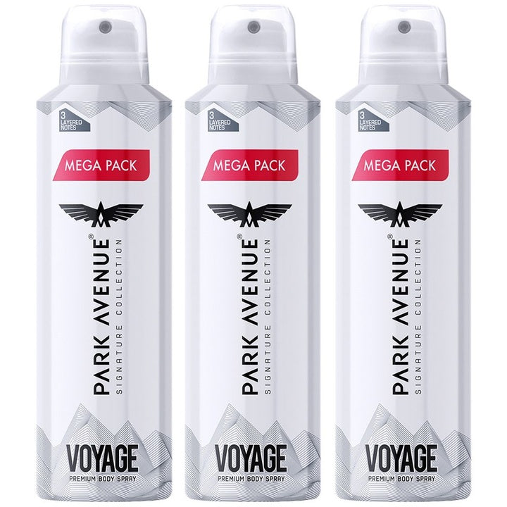 Park Avenue Men Set of 3 Mega Voyage Perfume Spray 156 g (220 ml) each