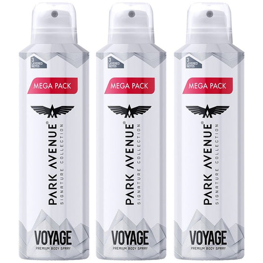 Park Avenue Men Set of 3 Mega Voyage Perfume Spray 156 g (220 ml) each