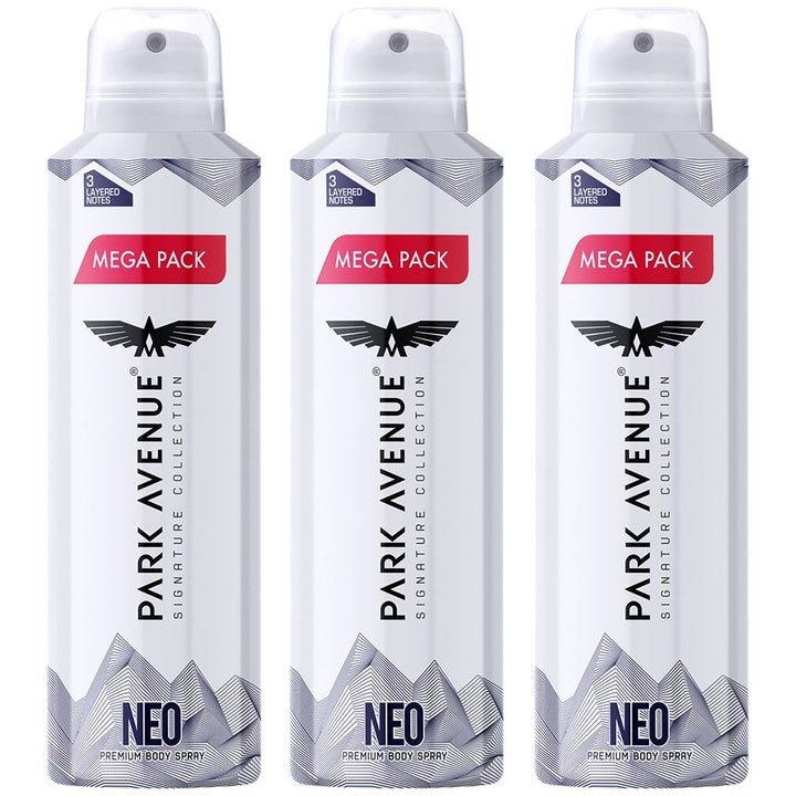 Park Avenue Men Set of 3 Signature Collection Mega Pack Neo Premium Deodorant 220 ml each