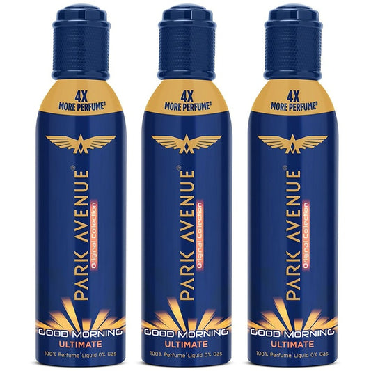 Park Avenue Men Set of 3 Good Morning Ultimate Perfume Body Spray - 130 each
